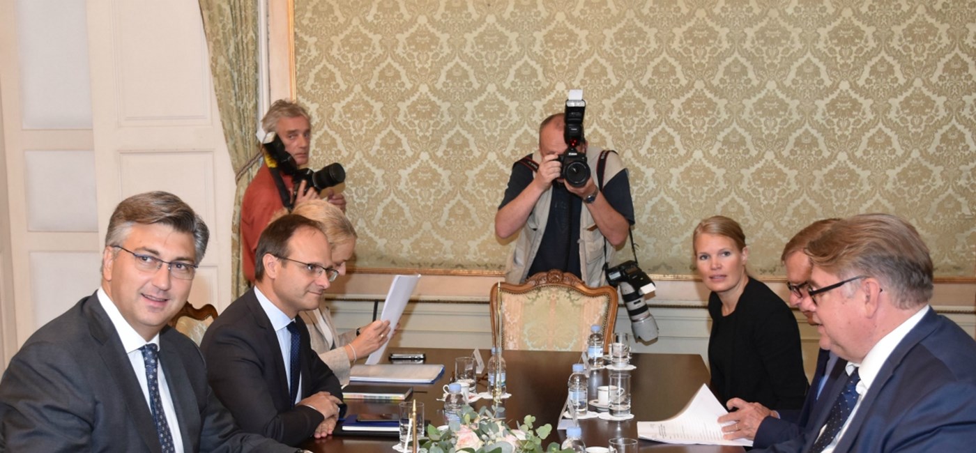 PM Plenkovic met with visiting Finnish FM